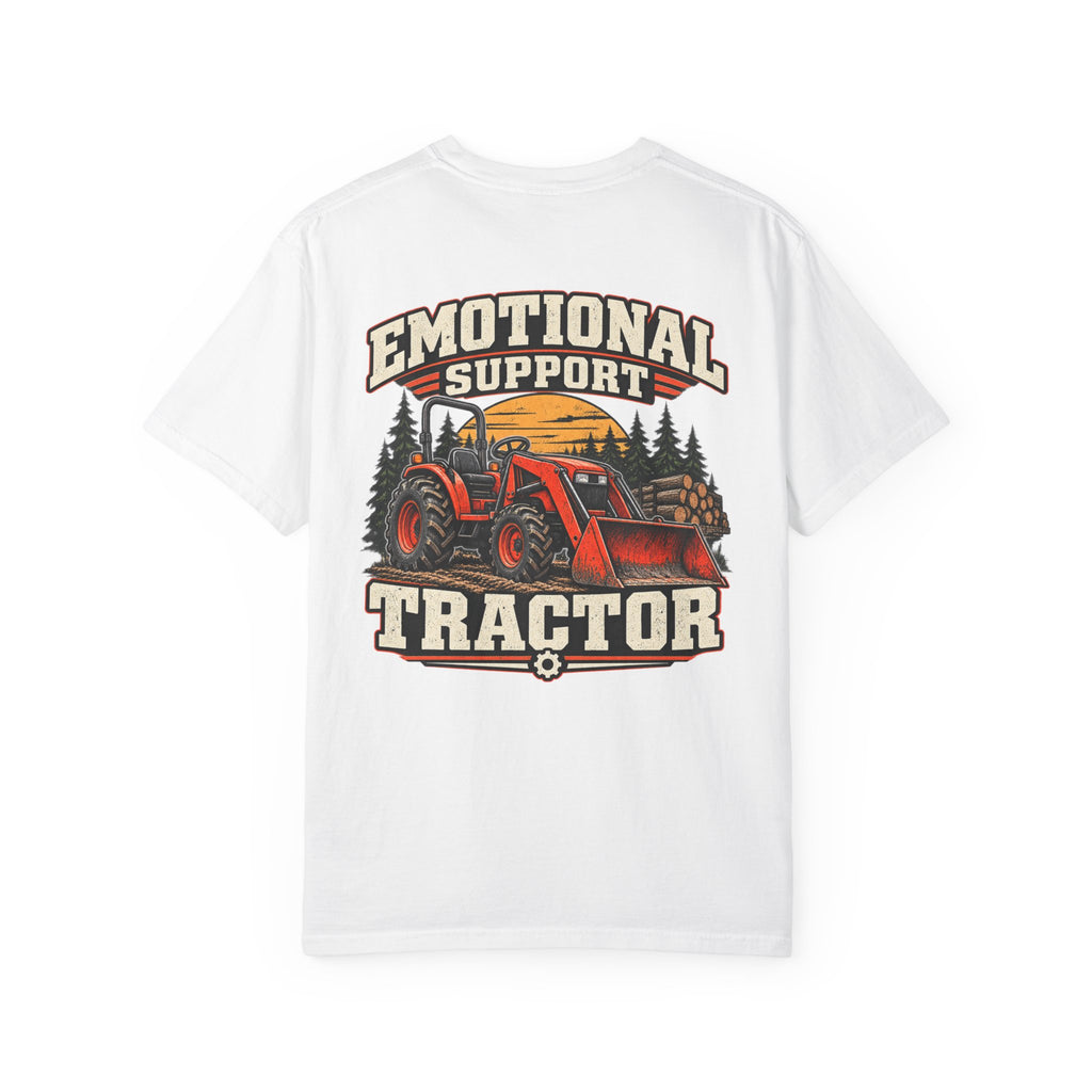 Emotional Support Tractor T-shirt | Firewood Logo Chest
