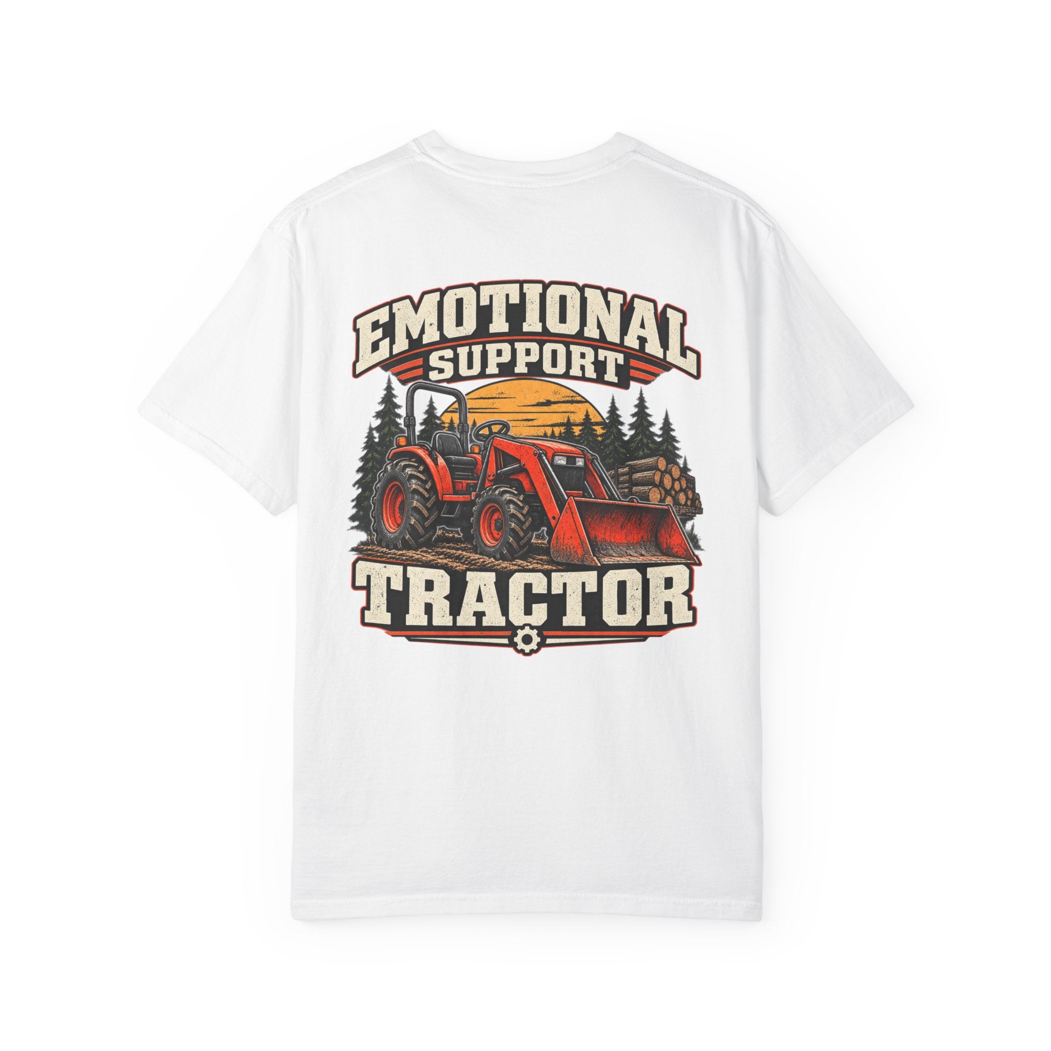Emotional Support Tractor T-shirt | Firewood Logo Chest
