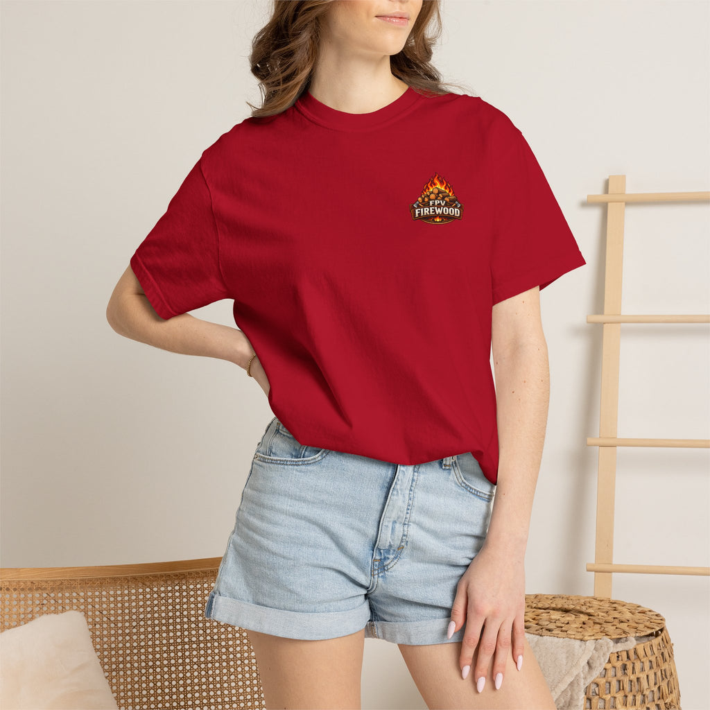 Emotional Support Tractor T-shirt | Firewood Logo Chest