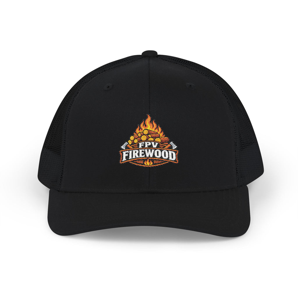 Firewood Campfire Logo Trucker Cap | Embroidered Mesh Snapback