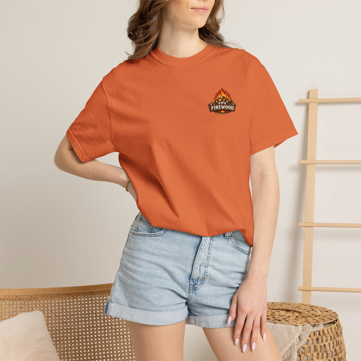 Emotional Support Tractor T-shirt | Firewood Logo Chest
