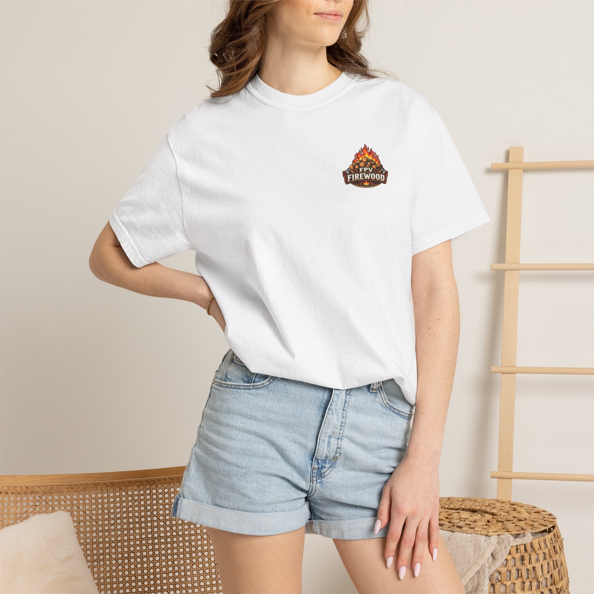Emotional Support Tractor T-shirt | Firewood Logo Chest