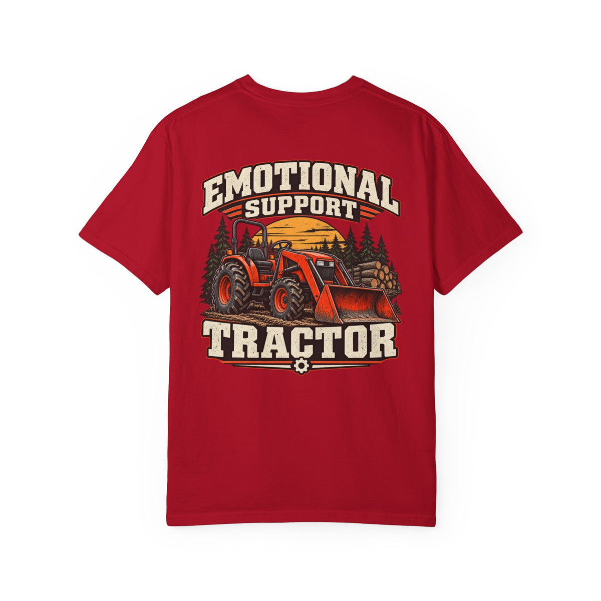 Emotional Support Tractor T-shirt | Firewood Logo Chest
