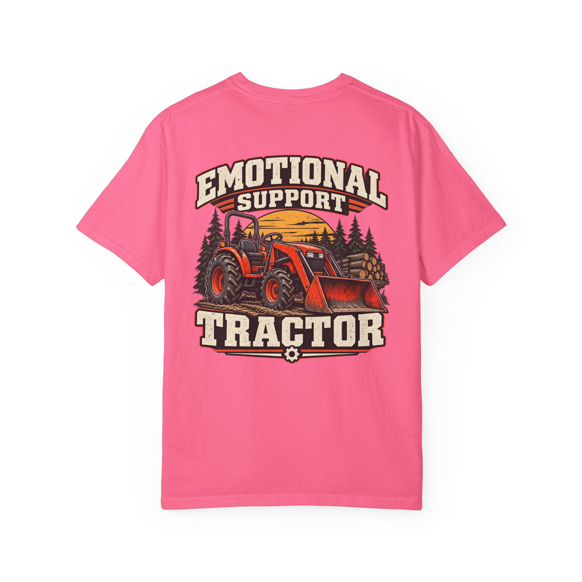 Emotional Support Tractor T-shirt | Firewood Logo Chest