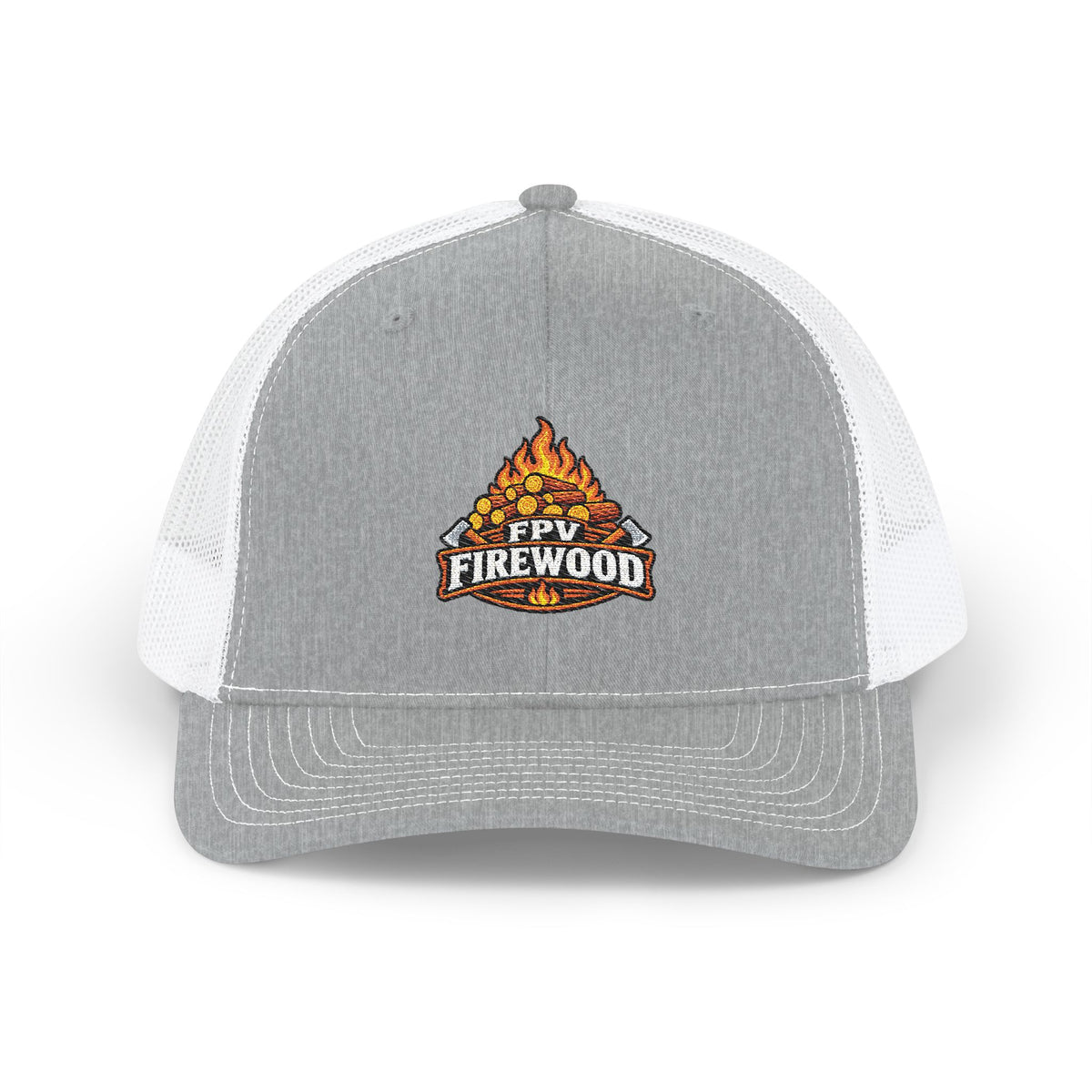 Firewood Campfire Logo Trucker Cap | Embroidered Mesh Snapback