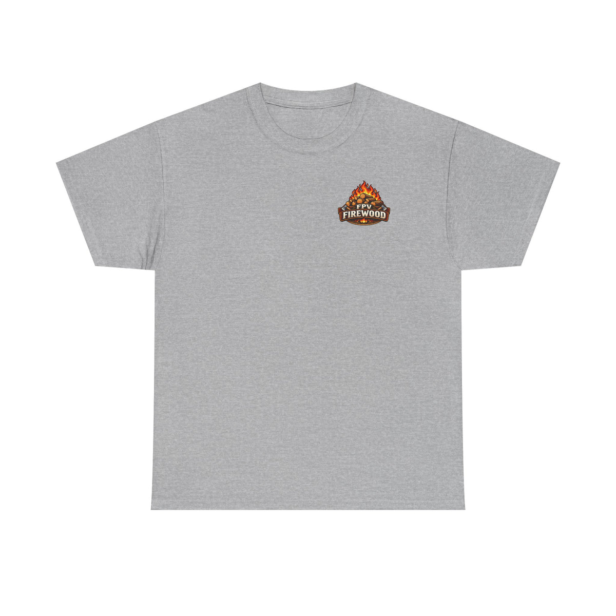 Firewood Logo T‑Shirt — Retro Campfire Graphic Tee