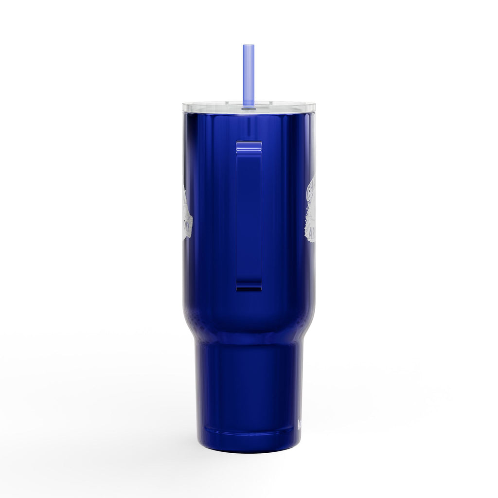 40oz Engraved Travel Tumbler - 'Chainsaws Are Cool' Stainless Insulated Cup with Lid