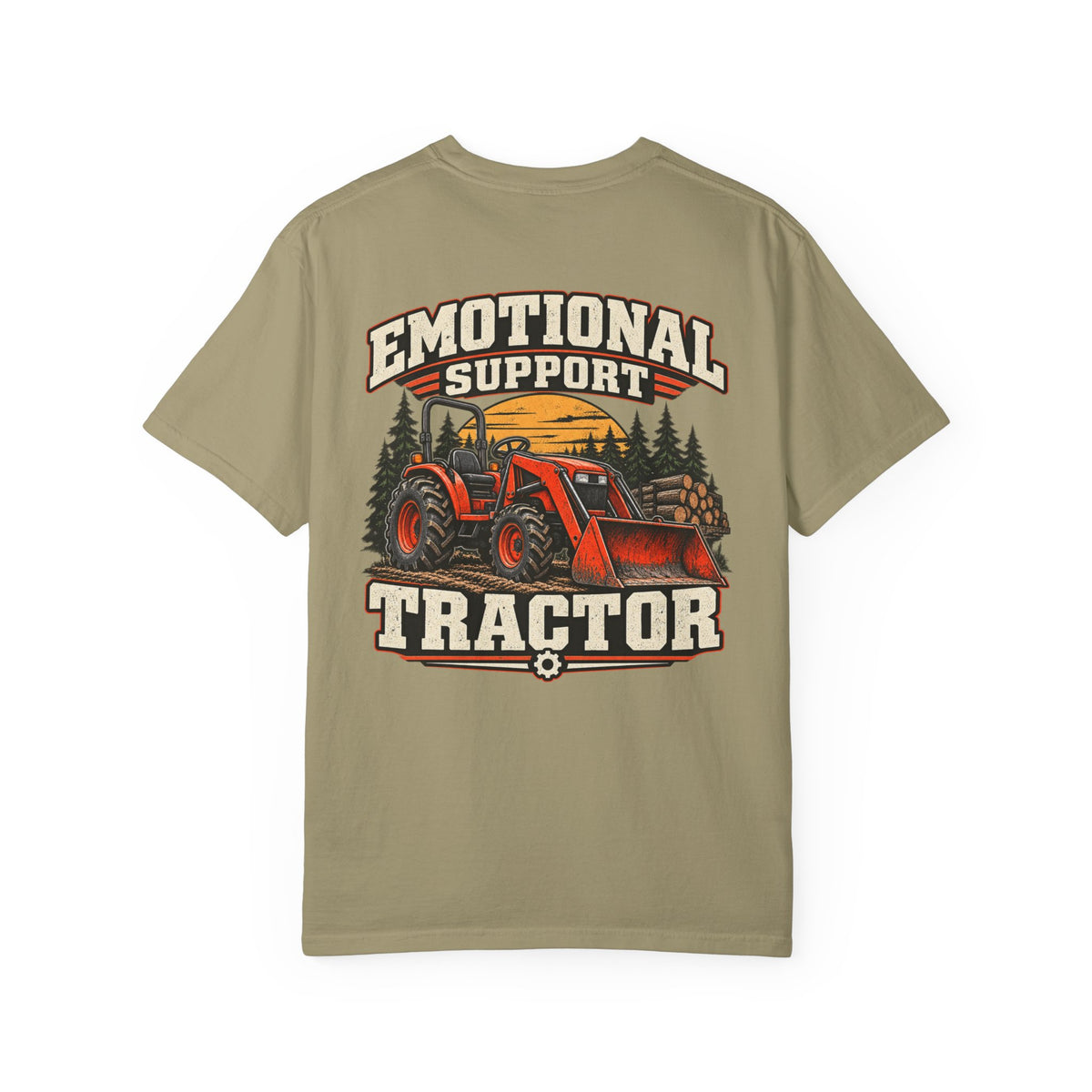 Emotional Support Tractor T-shirt | Firewood Logo Chest