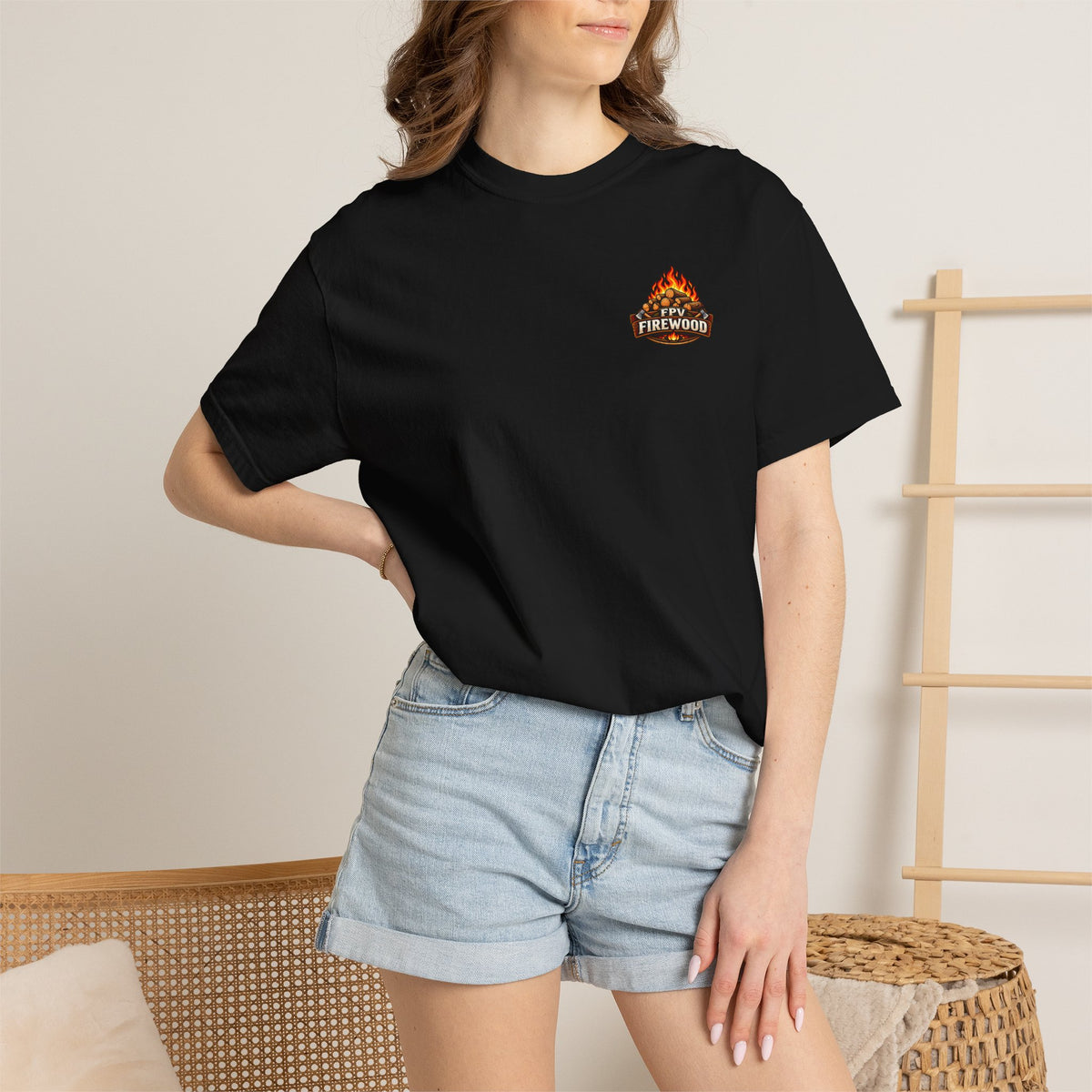 Emotional Support Tractor T-shirt | Firewood Logo Chest