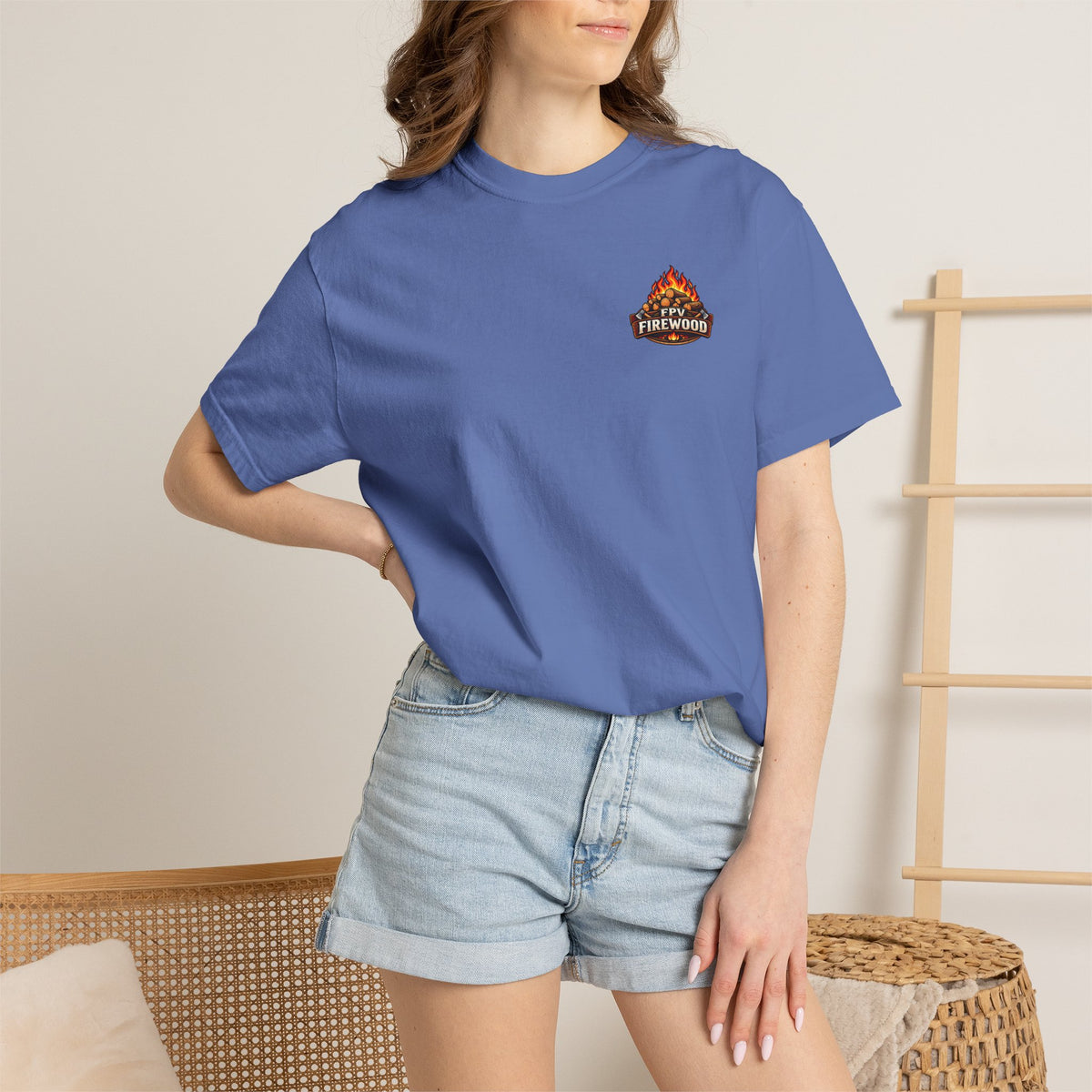 Emotional Support Tractor T-shirt | Firewood Logo Chest
