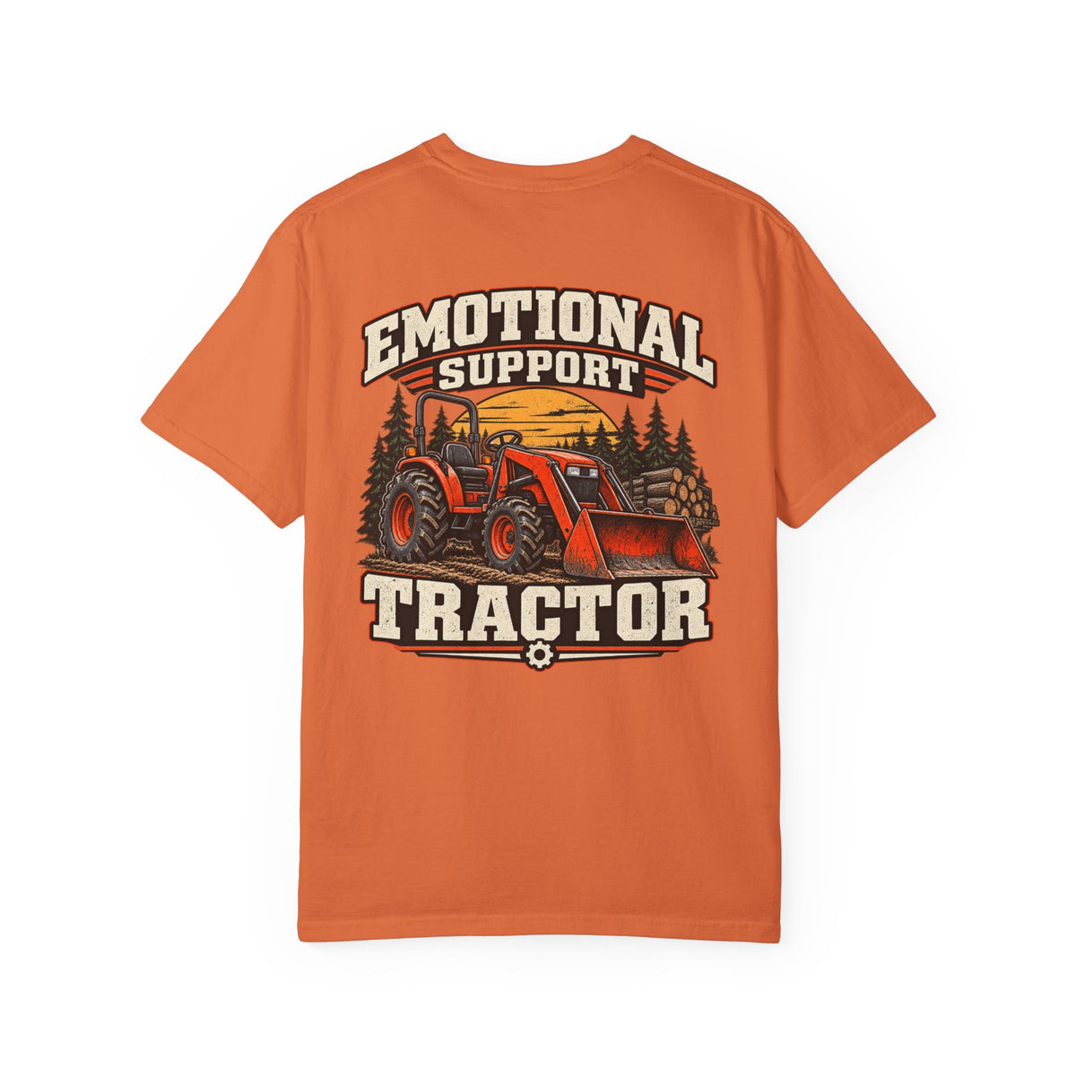 Emotional Support Tractor T-shirt | Firewood Logo Chest