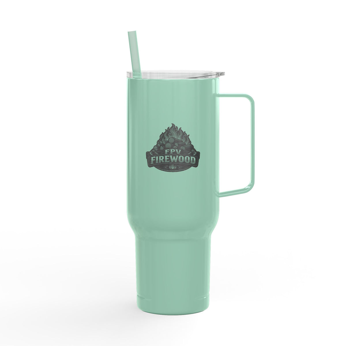 40oz Engraved Travel Tumbler - 'Chainsaws Are Cool' Stainless Insulated Cup with Lid