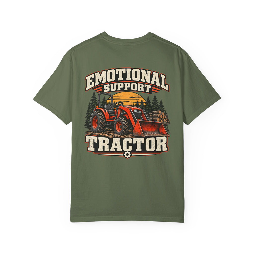 Emotional Support Tractor T-shirt | Firewood Logo Chest