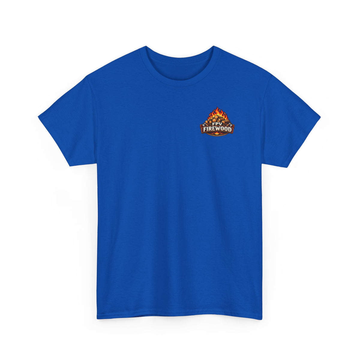 Firewood Logo T‑Shirt — Retro Campfire Graphic Tee