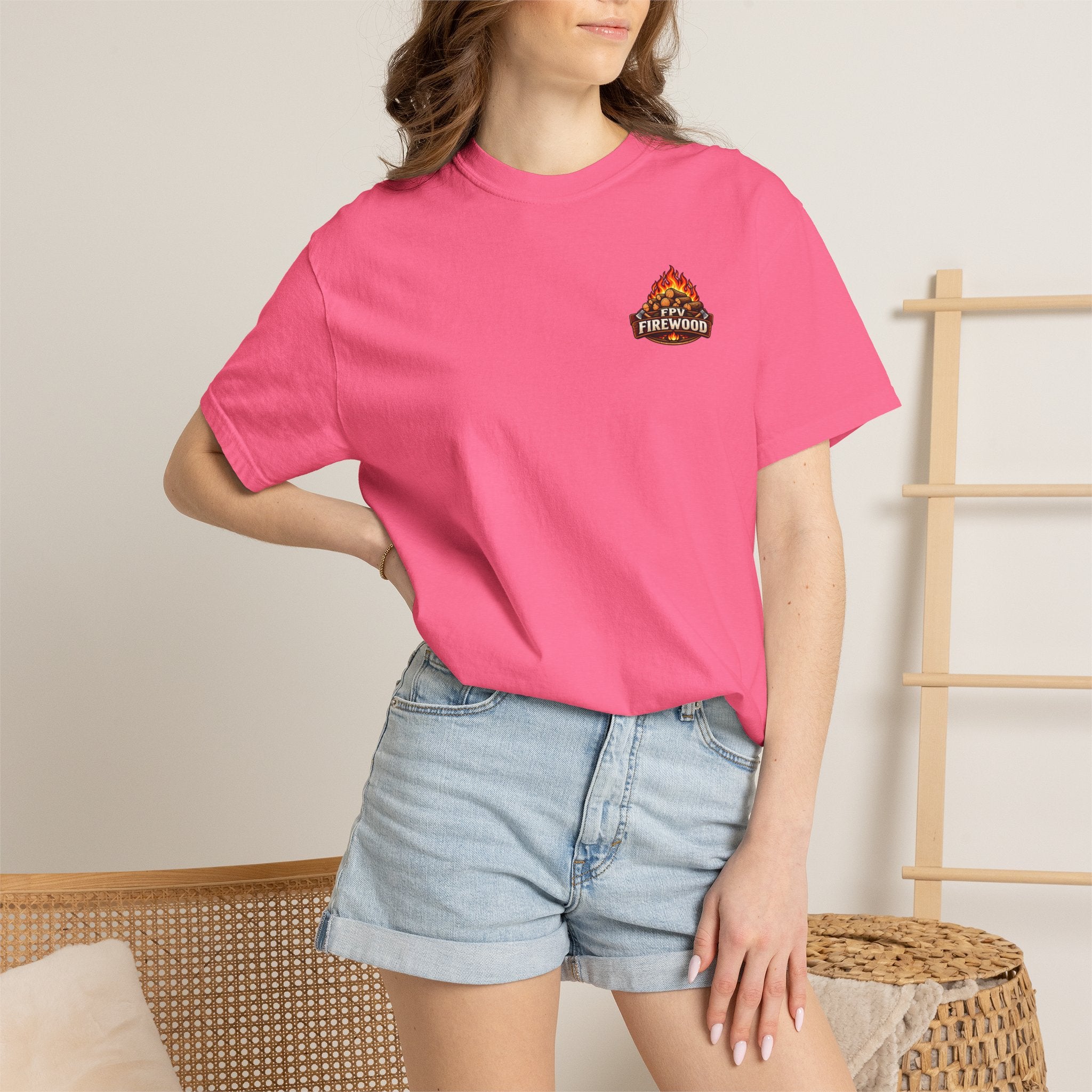Emotional Support Tractor T-shirt | Firewood Logo Chest