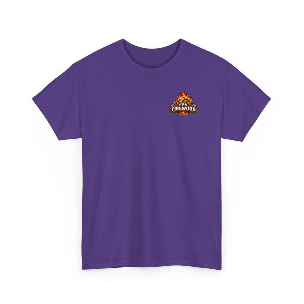 Firewood Logo T‑Shirt — Retro Campfire Graphic Tee