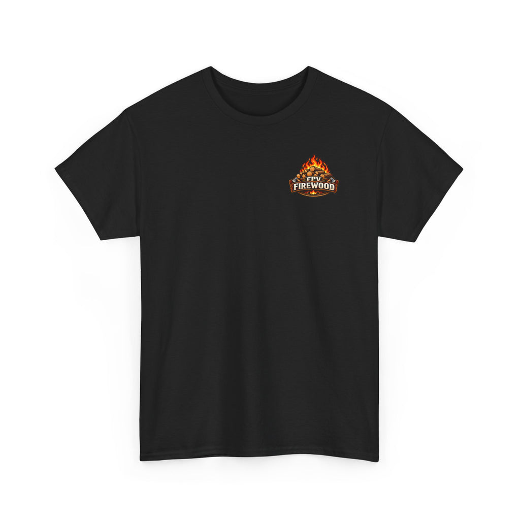 Firewood Logo T‑Shirt — Retro Campfire Graphic Tee