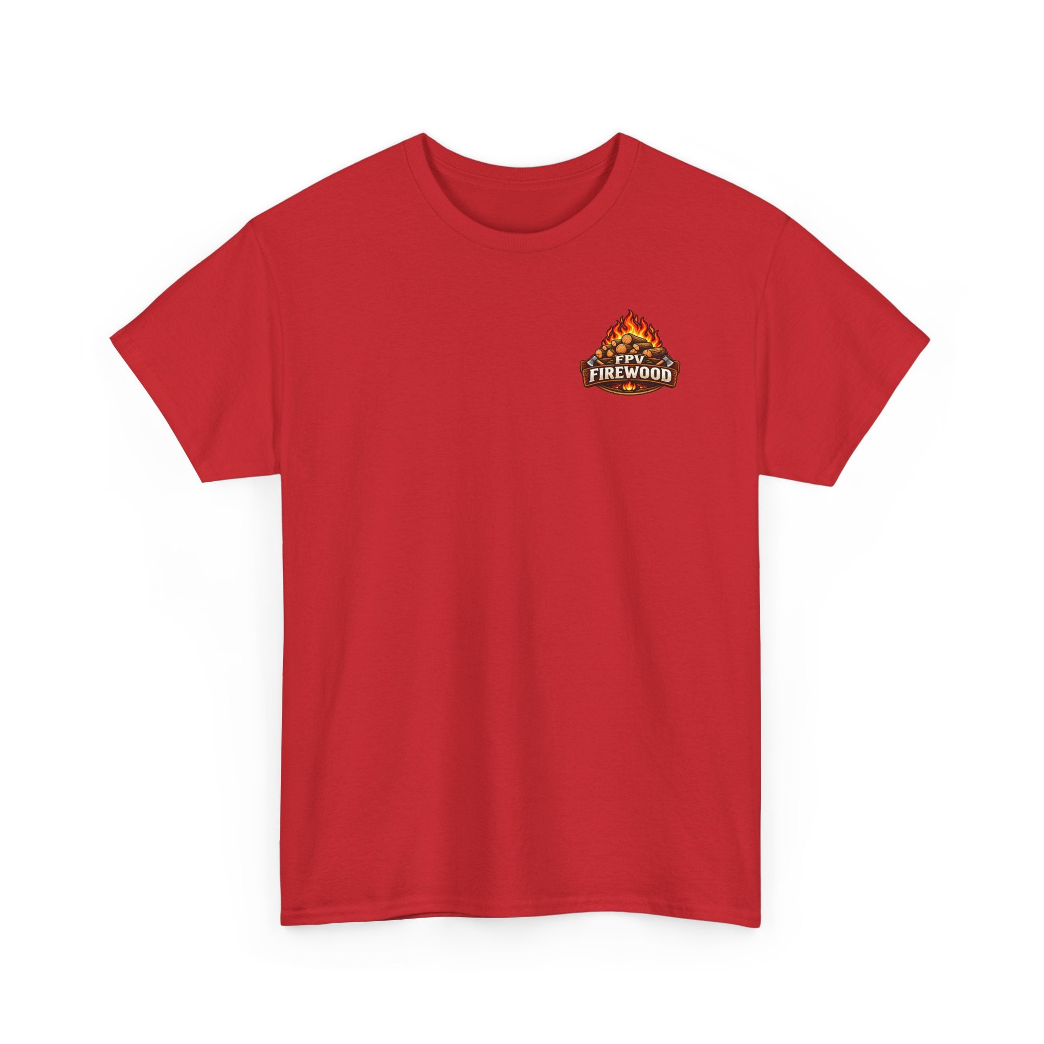 Firewood Logo T‑Shirt — Retro Campfire Graphic Tee