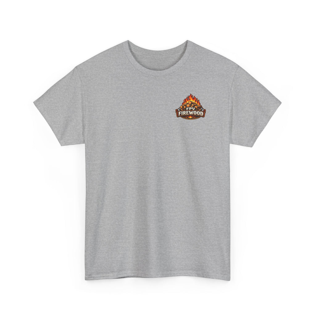 Firewood Logo T‑Shirt — Retro Campfire Graphic Tee