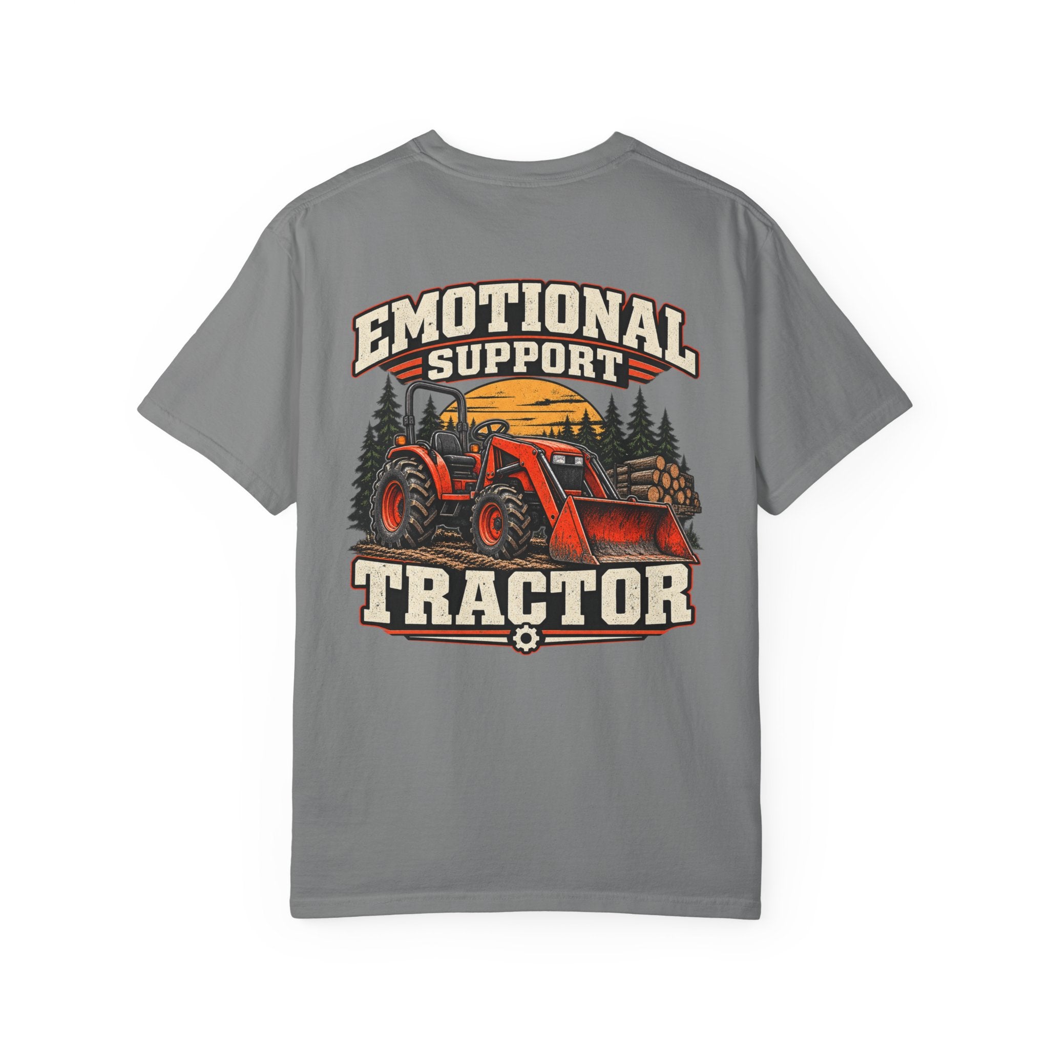 Emotional Support Tractor T-shirt | Firewood Logo Chest