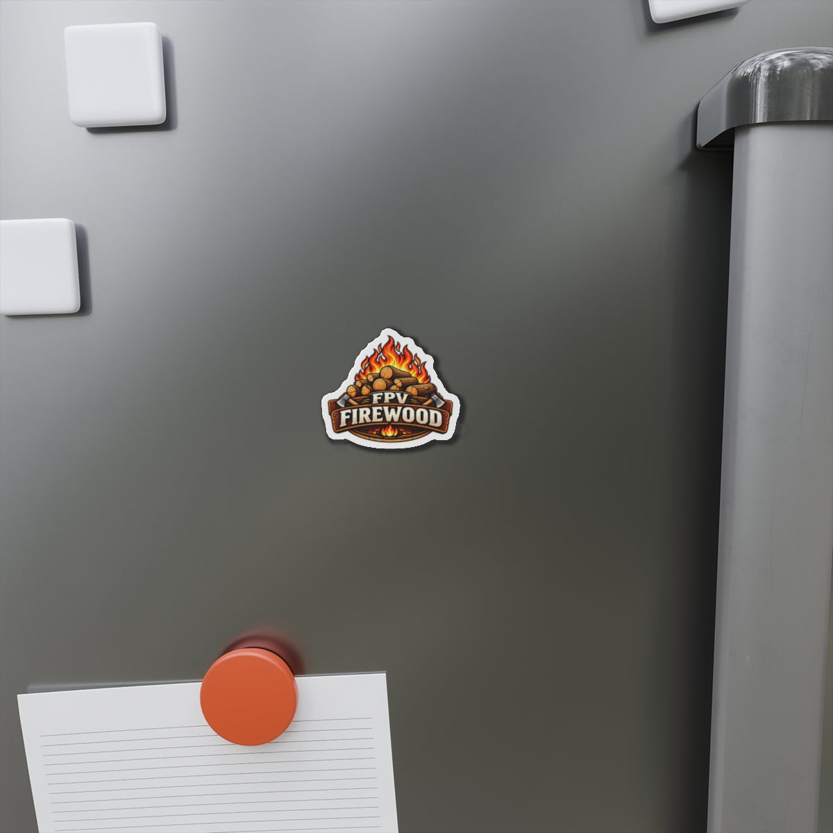 FPV Firewood Die-Cut Magnet | Campfire Logs Sticker Magnet