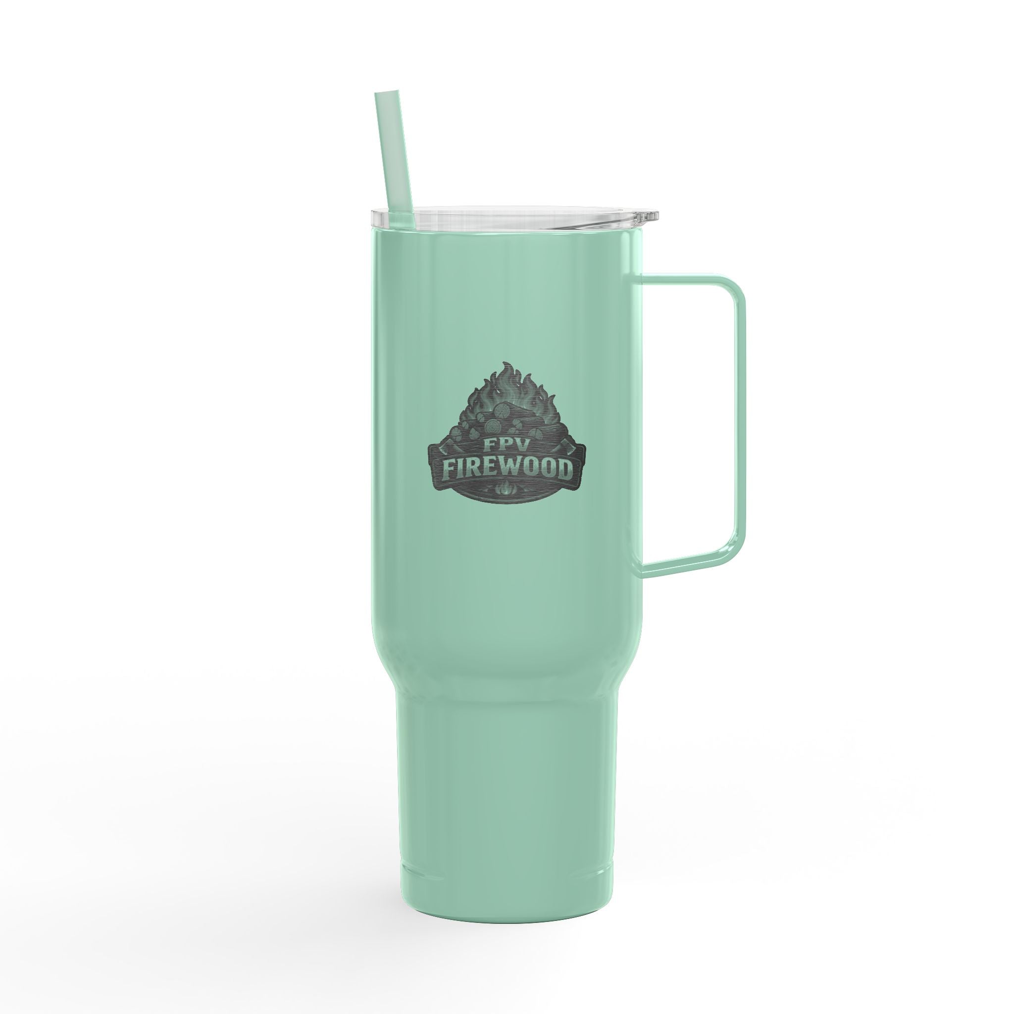 40oz Engraved Travel Tumbler - 'Chainsaws Are Cool' Stainless Insulated Cup with Lid