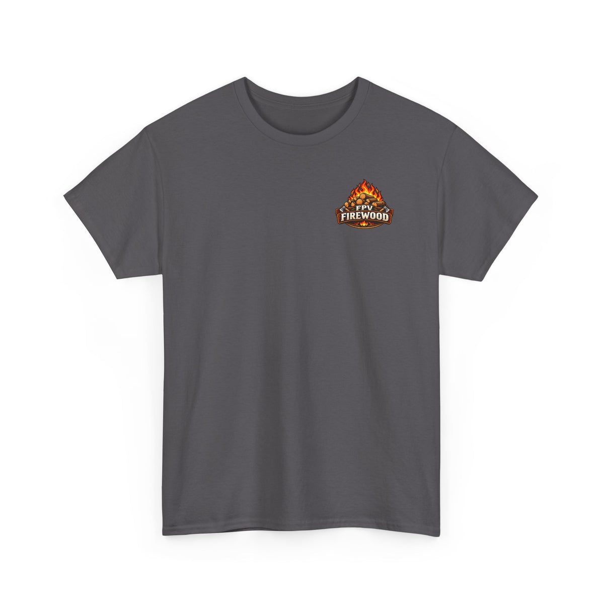 Firewood Logo T‑Shirt — Retro Campfire Graphic Tee