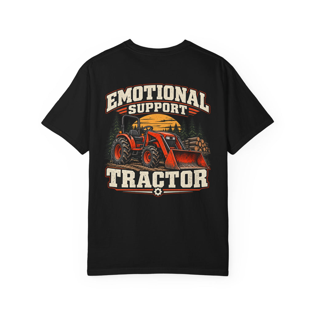 Emotional Support Tractor T-shirt | Firewood Logo Chest