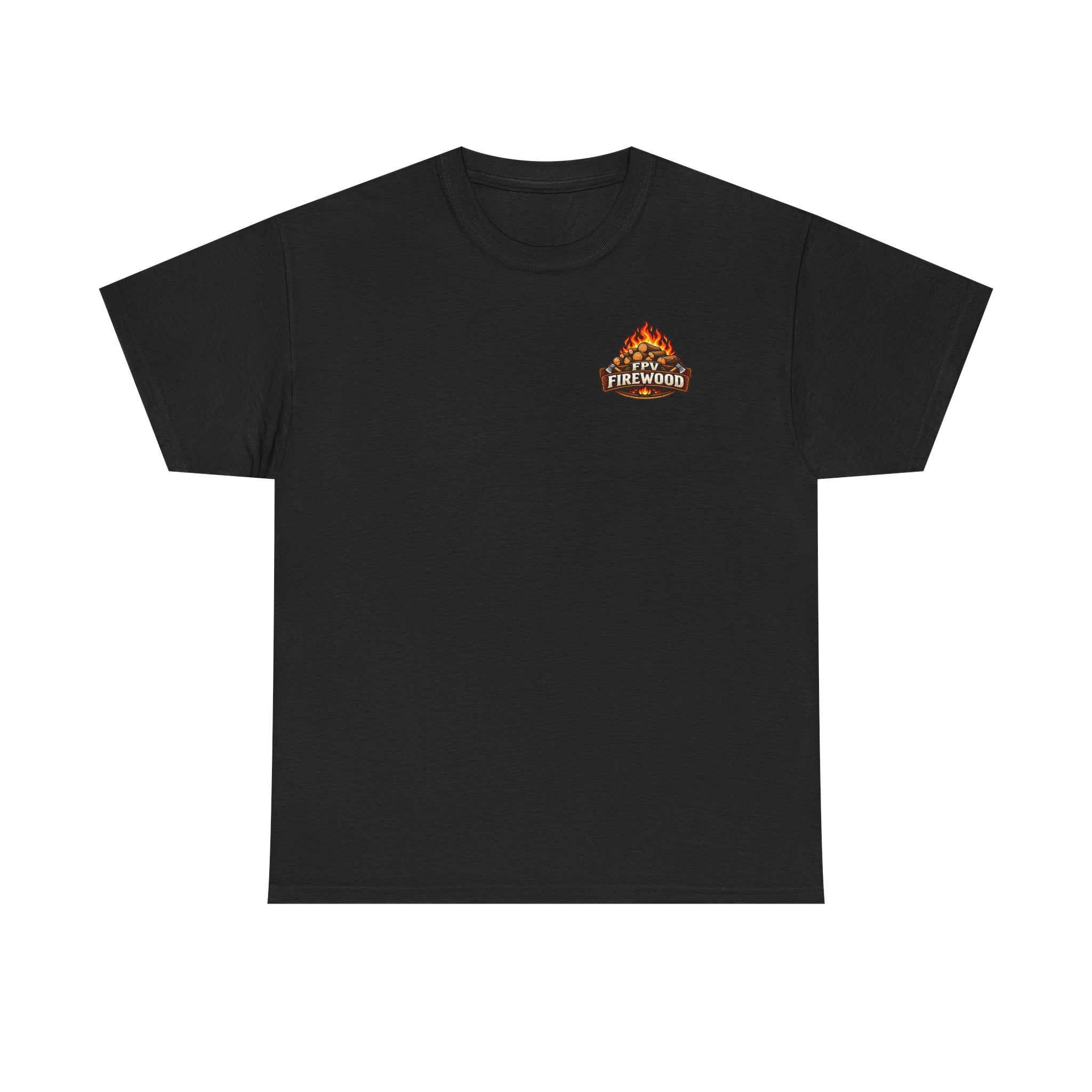 Firewood Logo T‑Shirt — Retro Campfire Graphic Tee