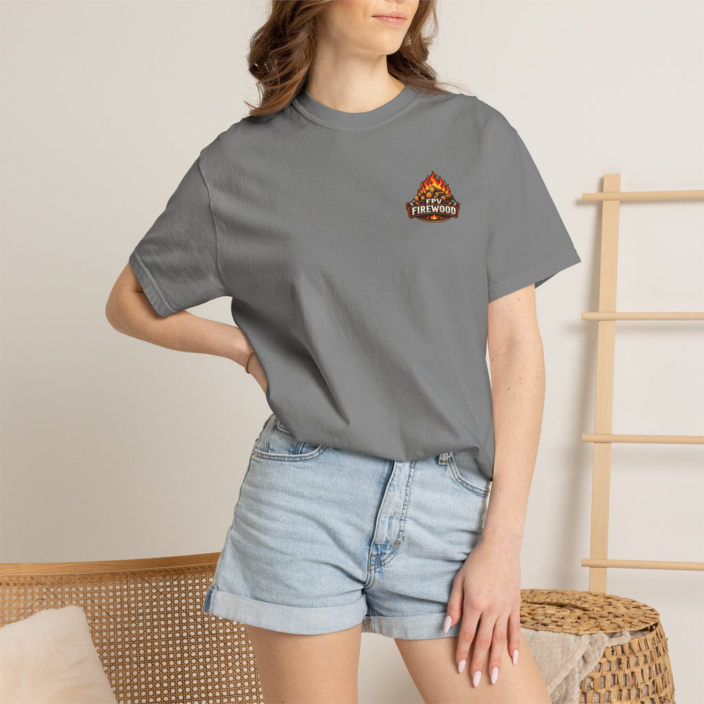 Emotional Support Tractor T-shirt | Firewood Logo Chest