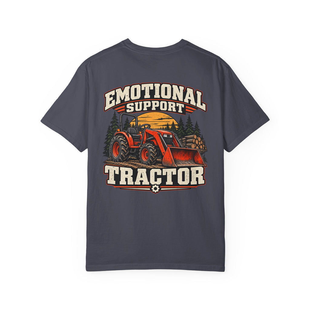 Emotional Support Tractor T-shirt | Firewood Logo Chest