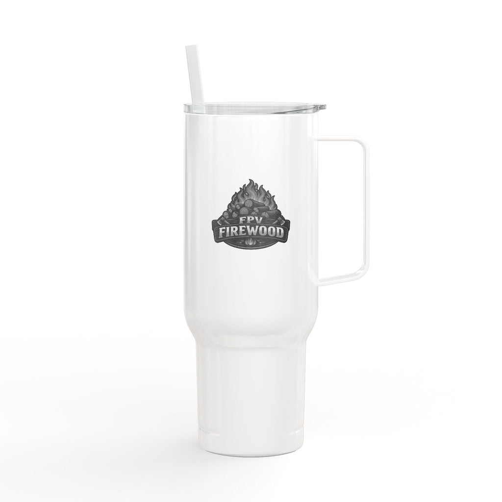 40oz Engraved Travel Tumbler - 'Chainsaws Are Cool' Stainless Insulated Cup with Lid