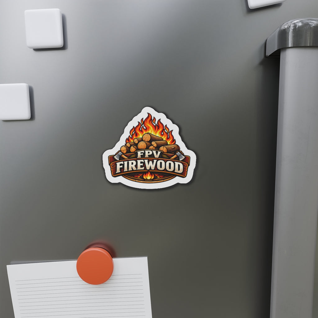 FPV Firewood Die-Cut Magnet | Campfire Logs Sticker Magnet