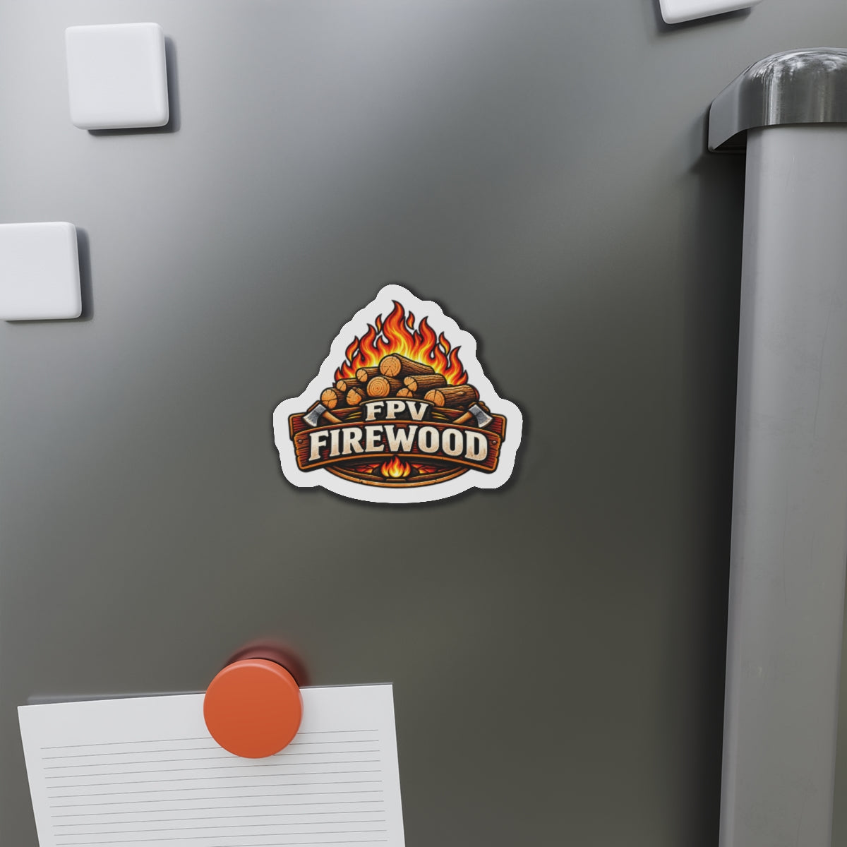 FPV Firewood Die-Cut Magnet | Campfire Logs Sticker Magnet