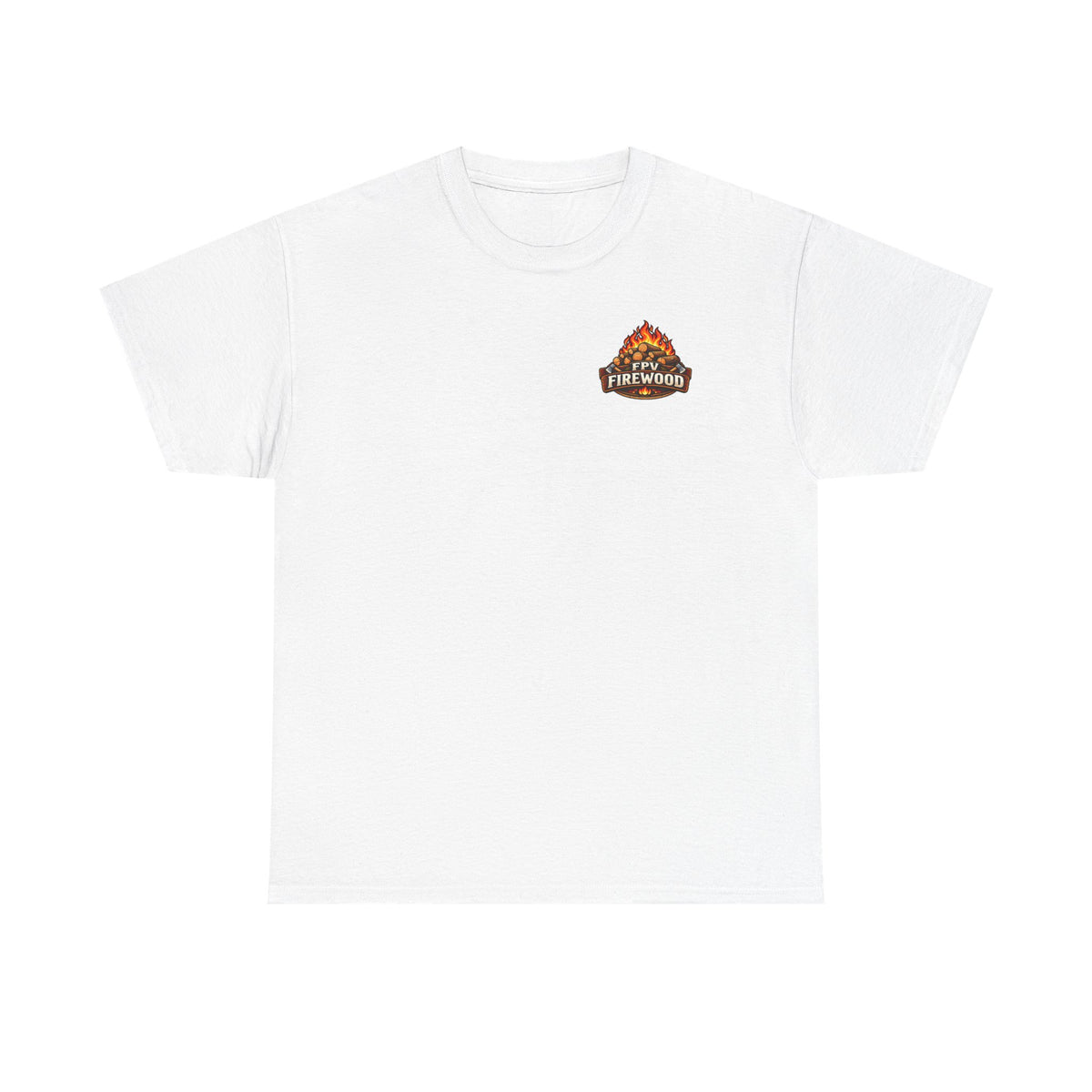 Firewood Logo T‑Shirt — Retro Campfire Graphic Tee