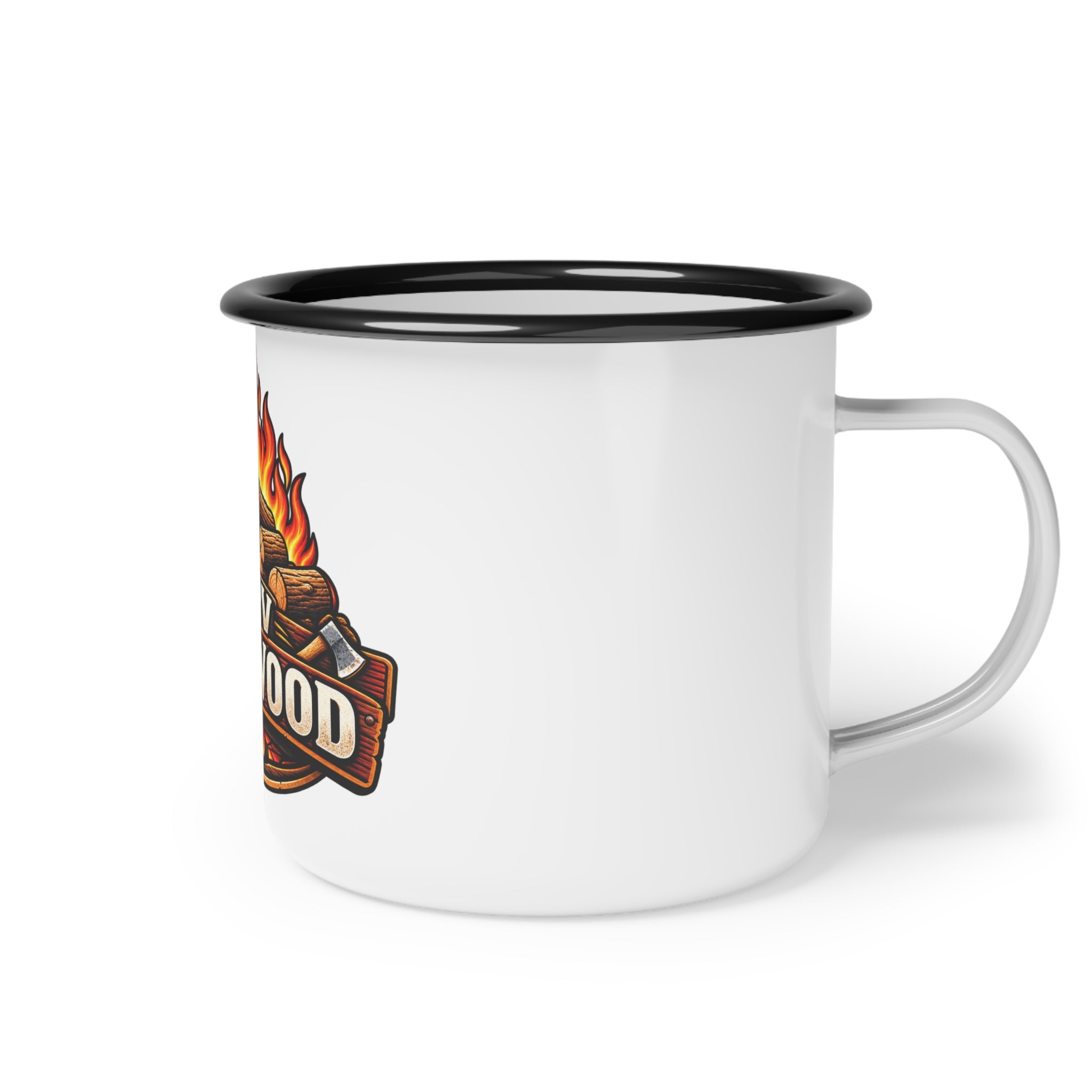 Enamel Camp Cup — "FPV Firewood" Campfire Logo Mug